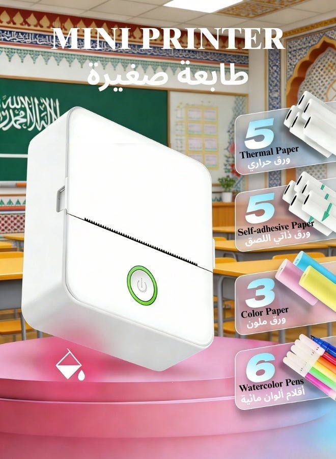 SKT Shiketro Sticker Printer, X6 Mini Printer Bluetooth Inkless Thermal Printer with 14 Rolls Paper, Portable Sticker Maker for iPhone, Label Printer for Notes, DIY, Journal, Gift - Image 3